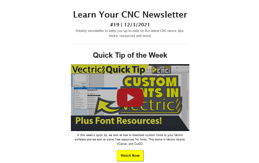 Learn Your CNC Newsletter #19