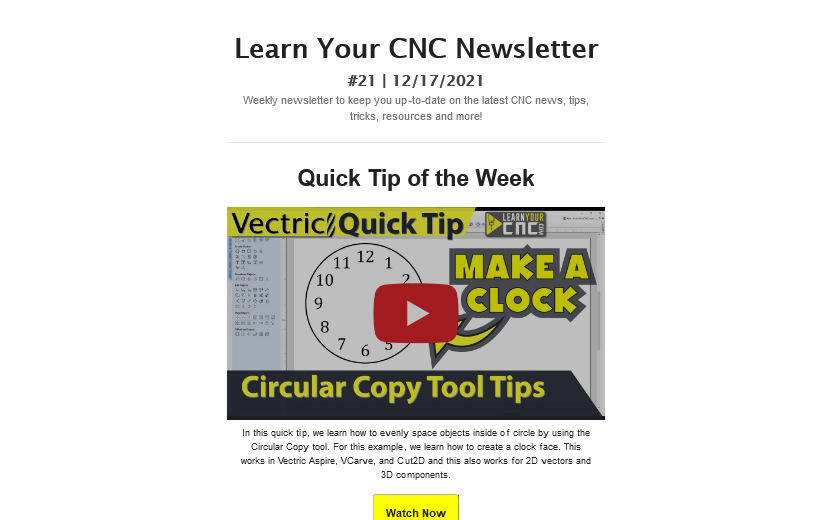 Learn Your CNC Newsletter #21