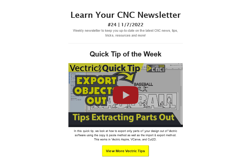 Learn Your CNC Newsletter #24