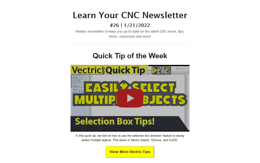 Learn Your CNC Newsletter #26