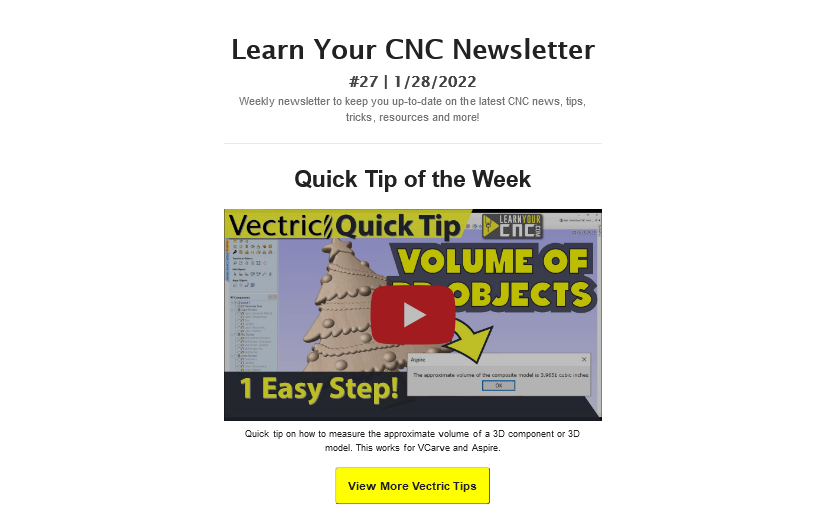 Learn Your CNC Newsletter #27
