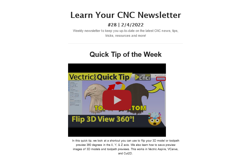 Learn Your CNC Newsletter #28