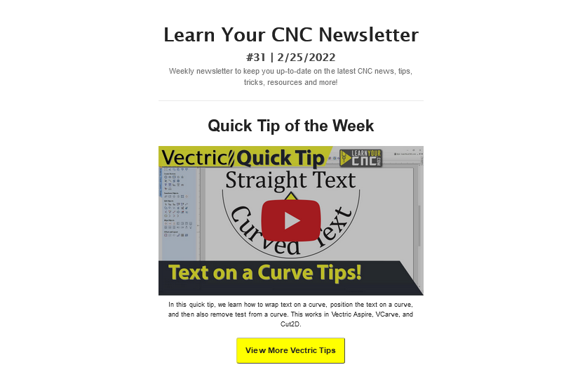 Learn Your CNC Newsletter #31