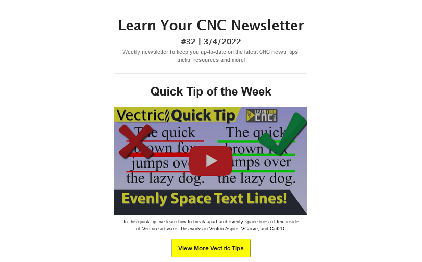 Learn Your CNC Newsletter #32