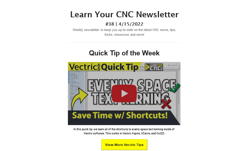Learn Your CNC Newsletter #38