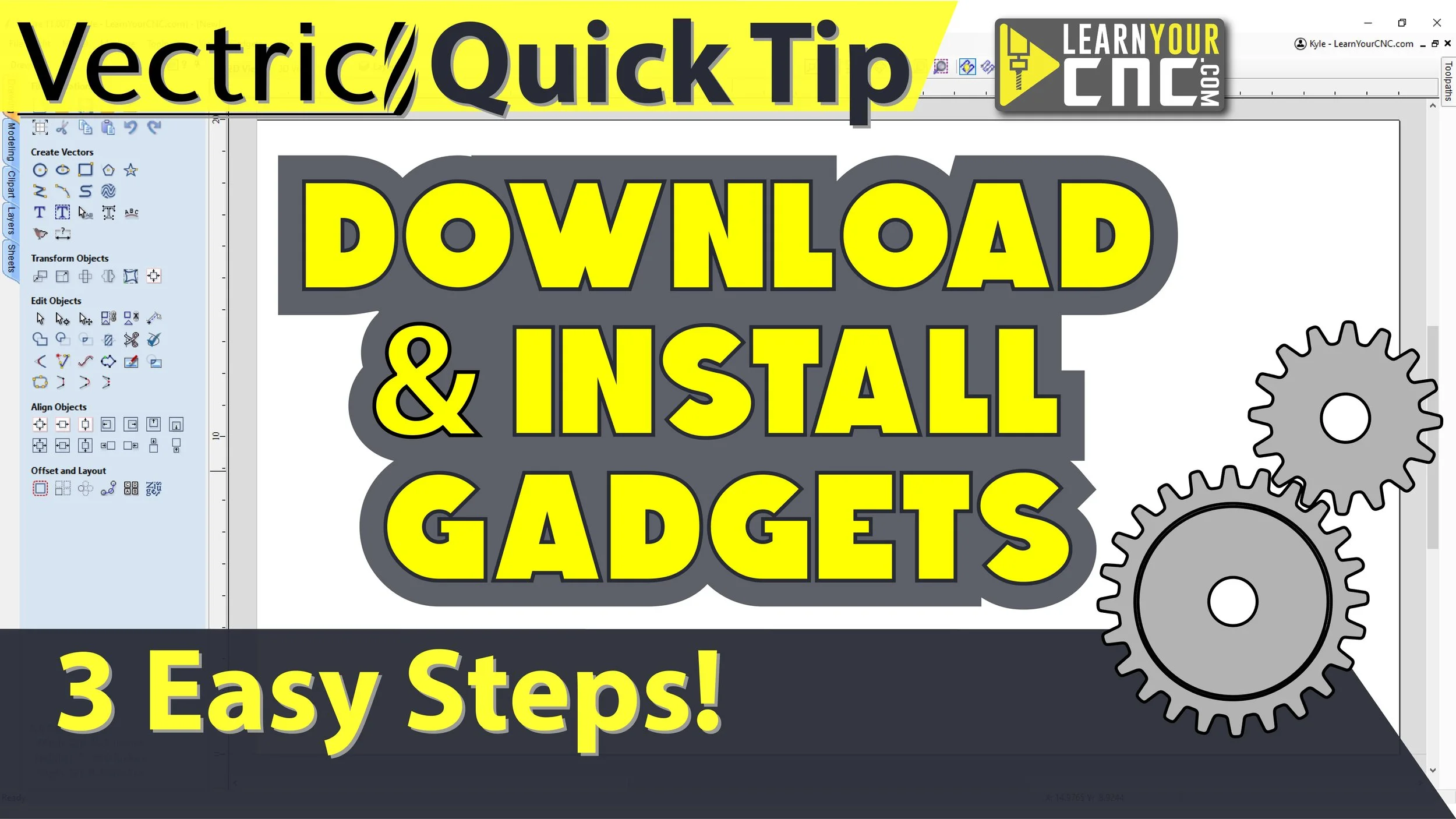 How to Download and Install Gadgets in Vectric Software