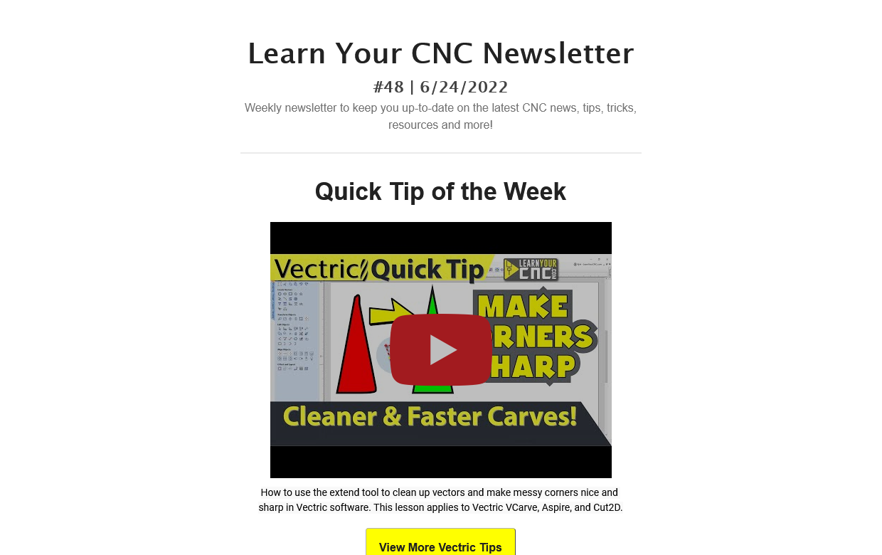 Learn Your CNC Newsletter #48