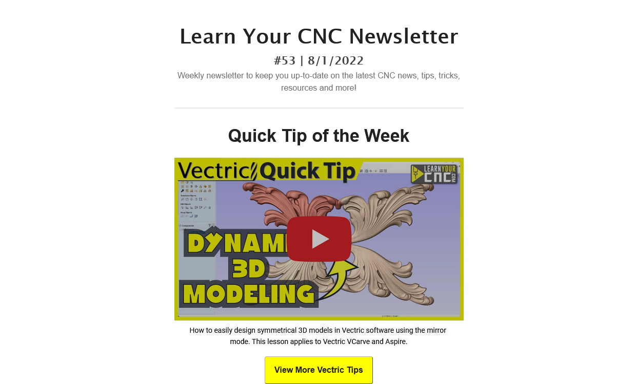 Learn Your CNC Newsletter #53