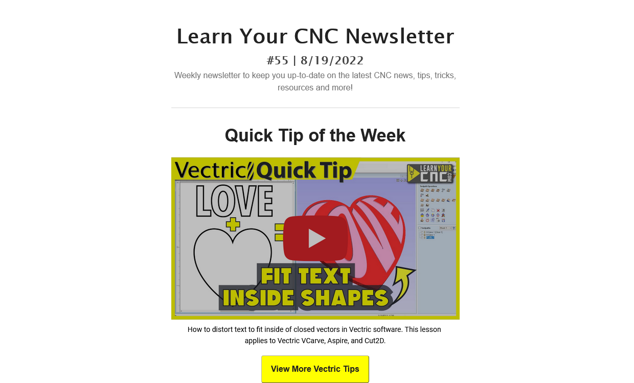 Learn Your CNC Newsletter #55
