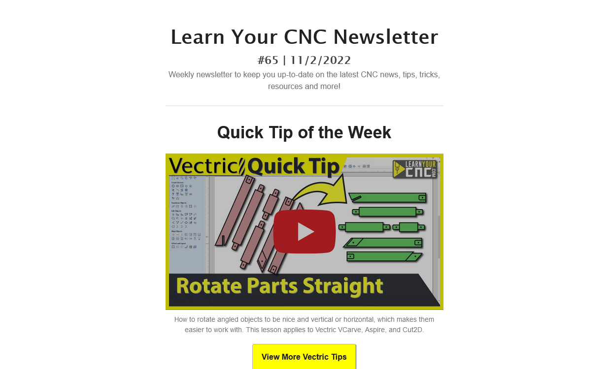 Learn Your CNC Newsletter #65