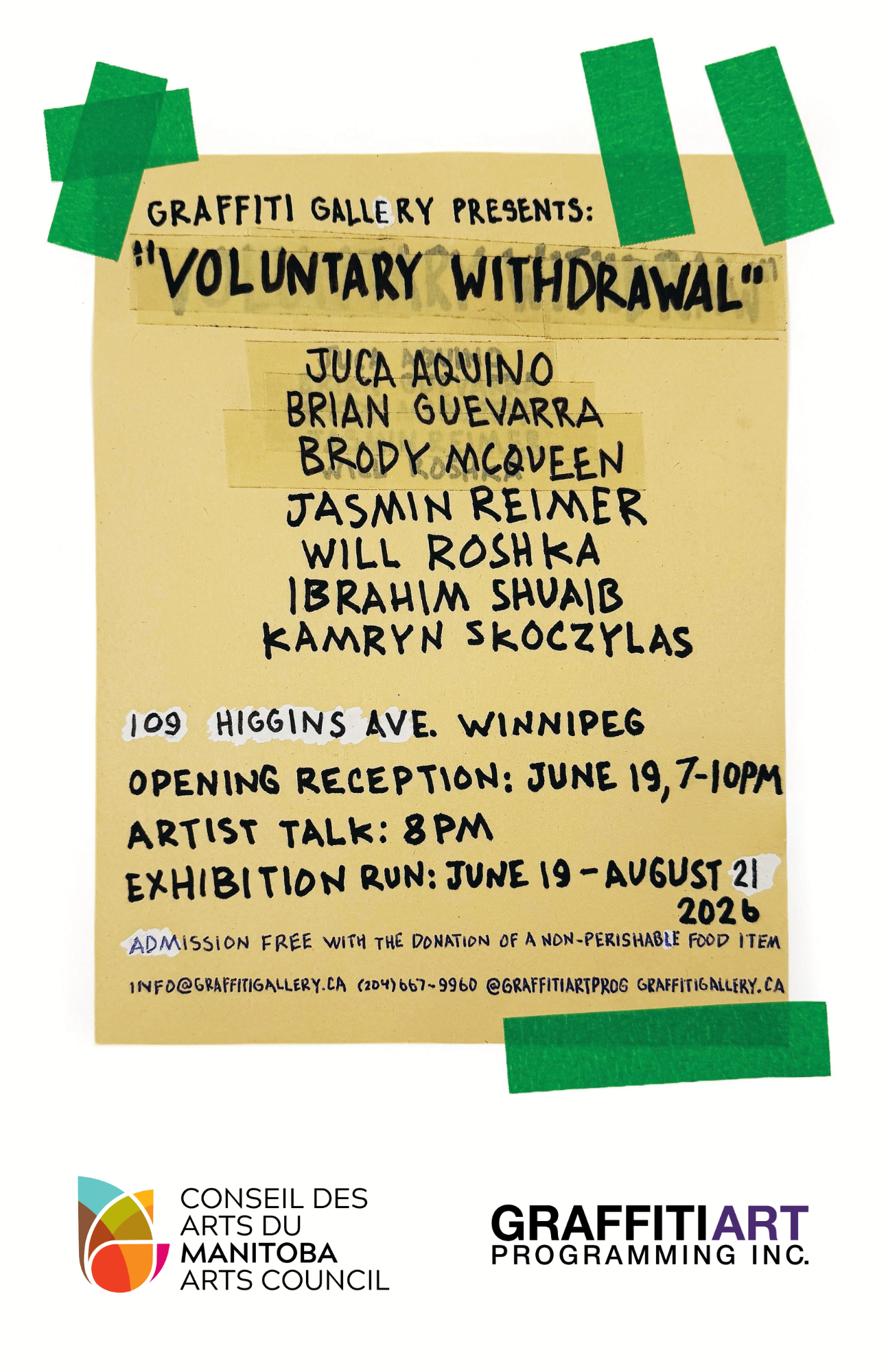 Voluntary Withdrawal (A BFA Honours Student Art Show)