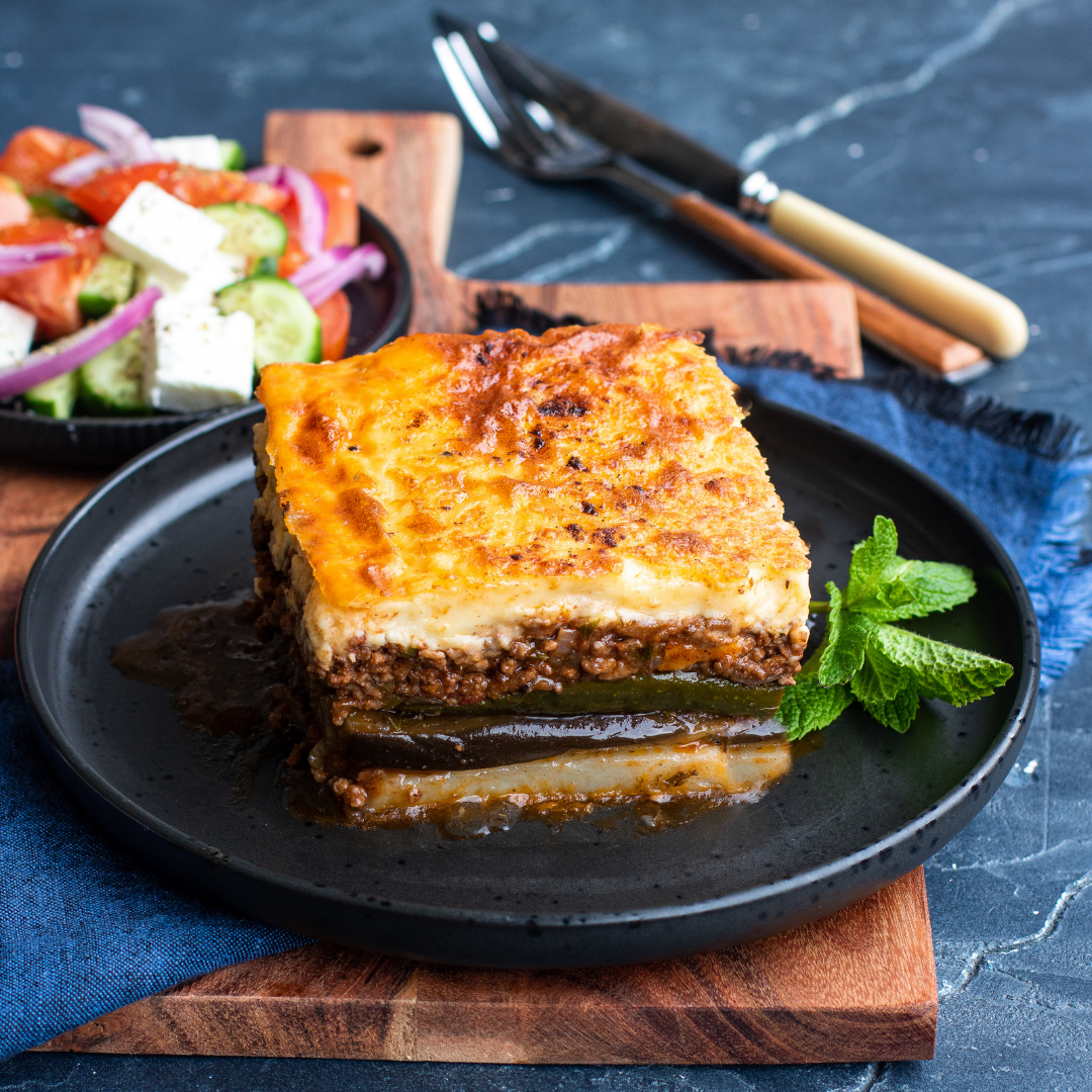 Traditional Moussaka and Greek Salad | $35 AUD per person