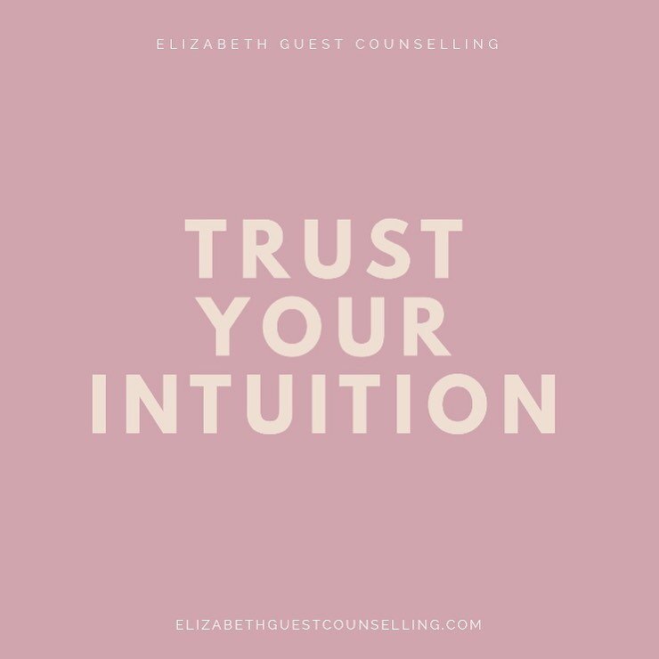 Trust your intuition... #intuitivecounselling #mentalhealth #therapy