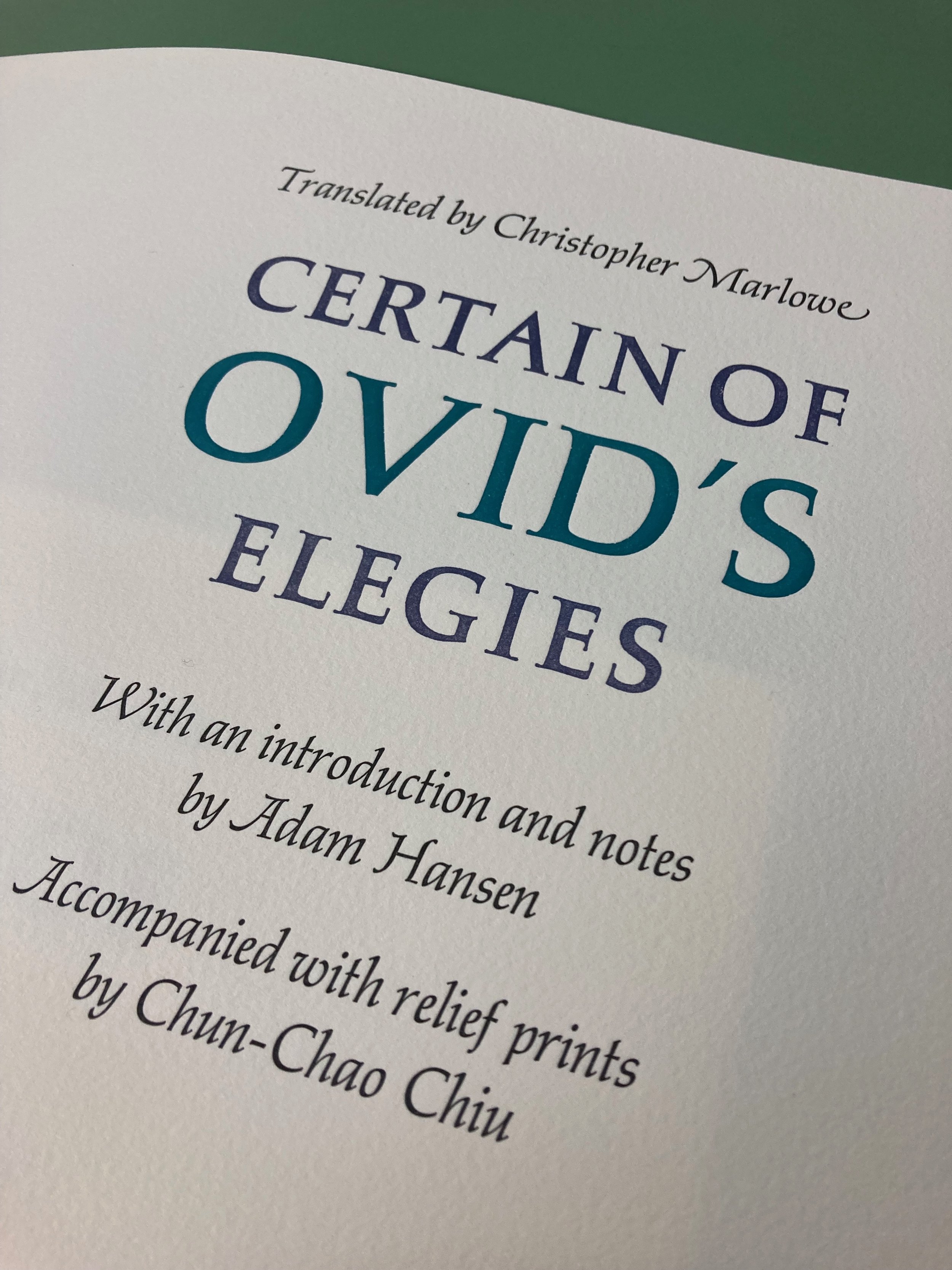 Christopher Marlowe's Certain of Ovid's Elegies