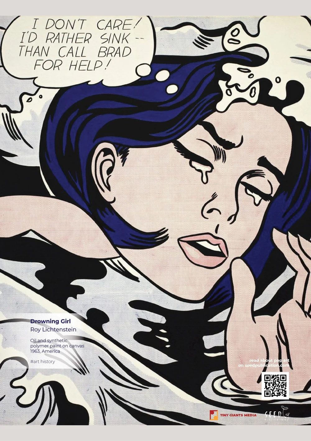 “Drowning Girl” by Roy Lichtenstein. Pop Art. — Seed Publication