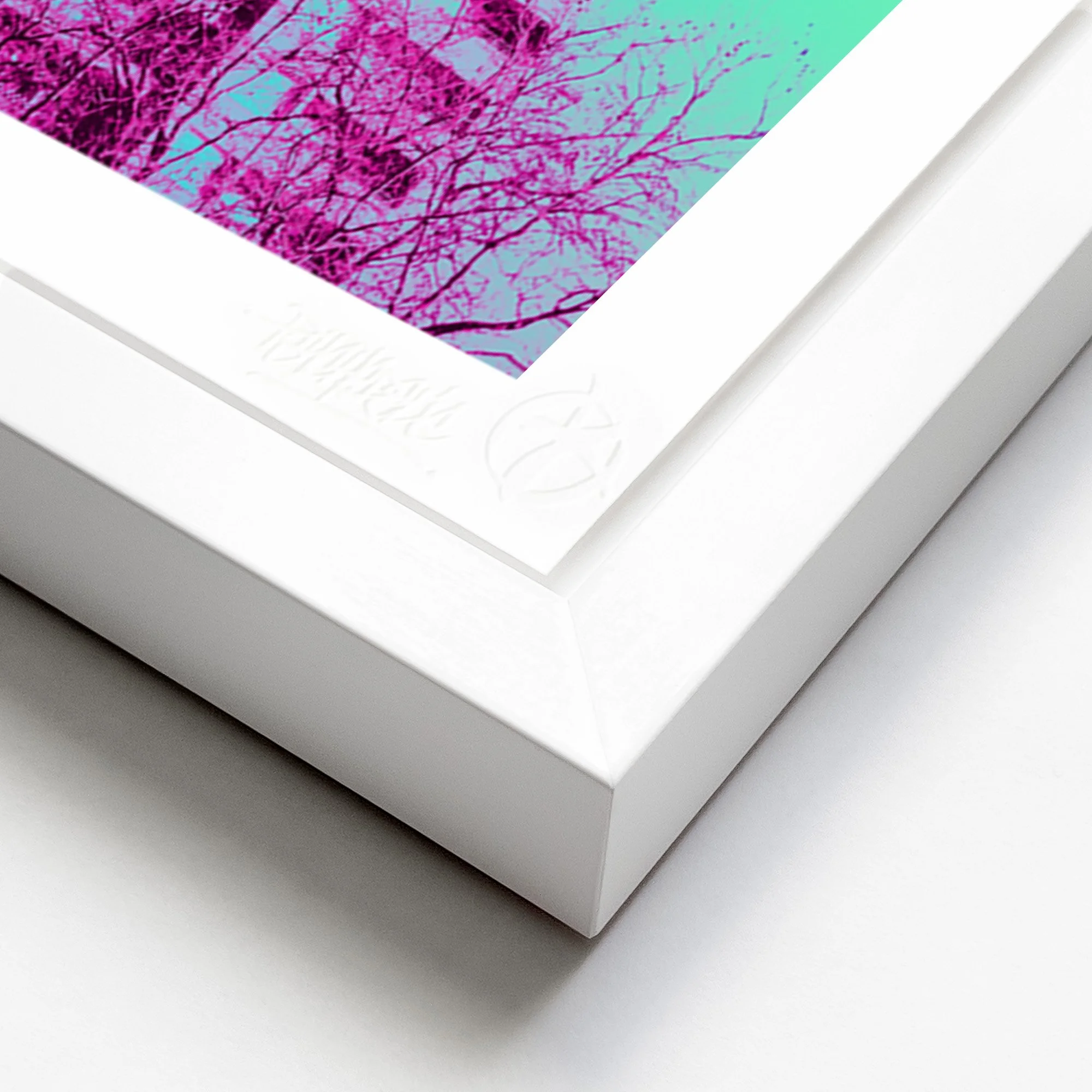 White Frame Corner Angle Psychedelic Trellick Green Blue and Purple.jpg