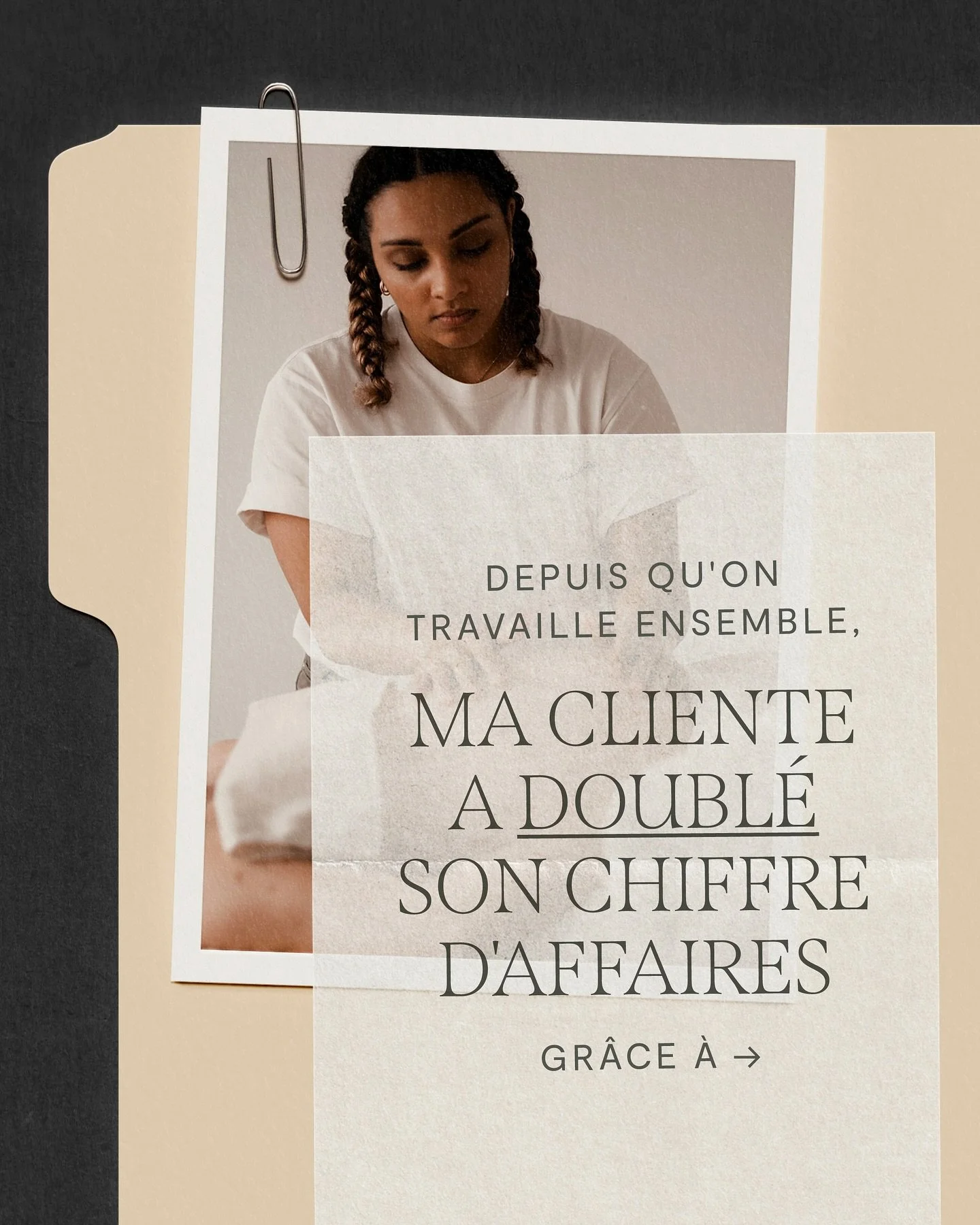 Ma&euml;va de @ma.nait.sens me l&rsquo;a confi&eacute; il y a quelques semaines : depuis que nous travaillons ensemble, son chiffre d&rsquo;affaires a doubl&eacute;.
 Depuis la refonte de son identit&eacute;, de son site internet et de ses r&eacute;s