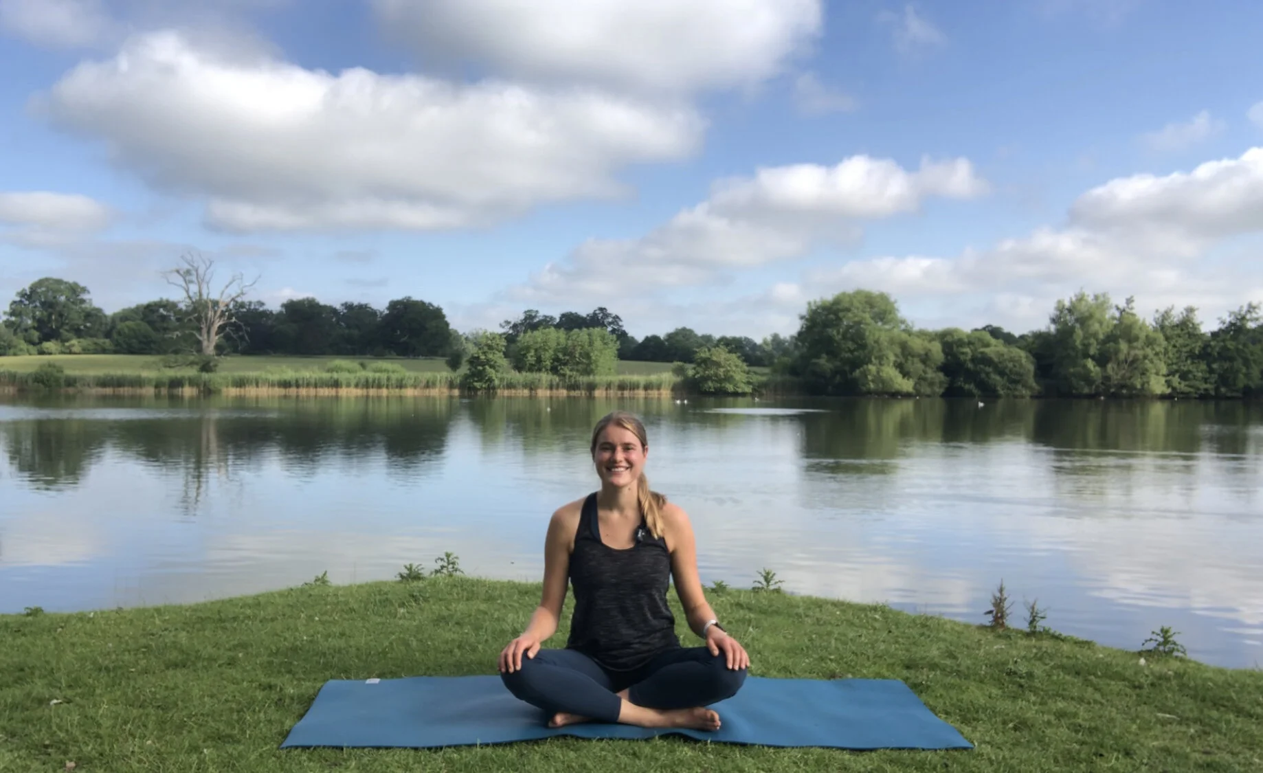 Lakeside yoga video meditation