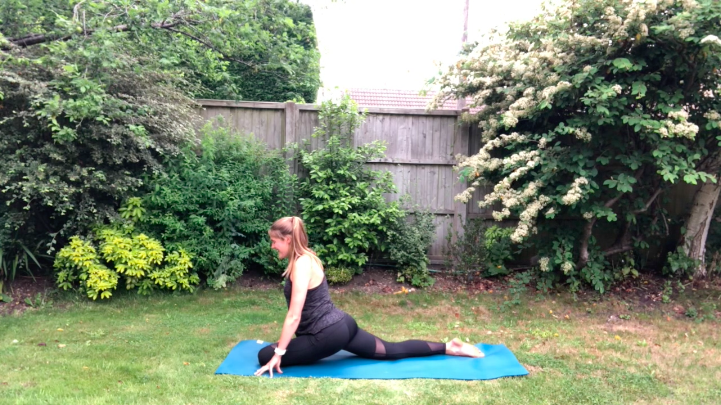 Yoga pigeon pose