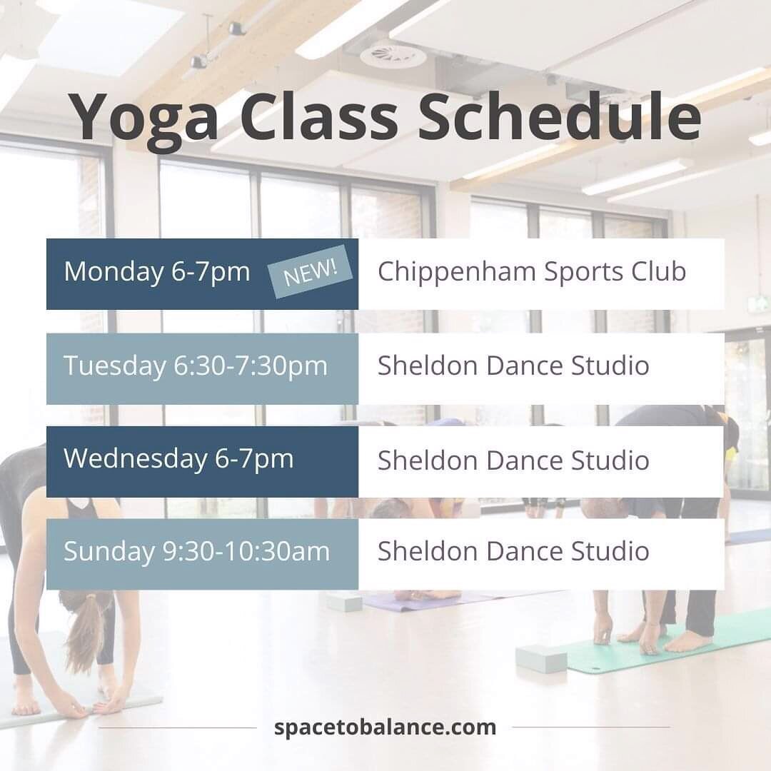 With Easter just round the corner (where does the time go!), I thought I&rsquo;d share my class timetable for next term - including a brand new class on Monday evenings at @chippenham_sports_club!

I always like to keep my classes accessible for ever