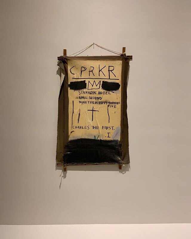 CPRKR, 1982, Jean-Michel Basquiat  As seen during the Solomon R. Guggenheim Museum exposition (summer 2019) presenting Basquiat&rsquo;s &ldquo;Defacement&rdquo;: The Untold Story. This focused, thematic exhibition of work by Jean-Michel Basquiat (Ame