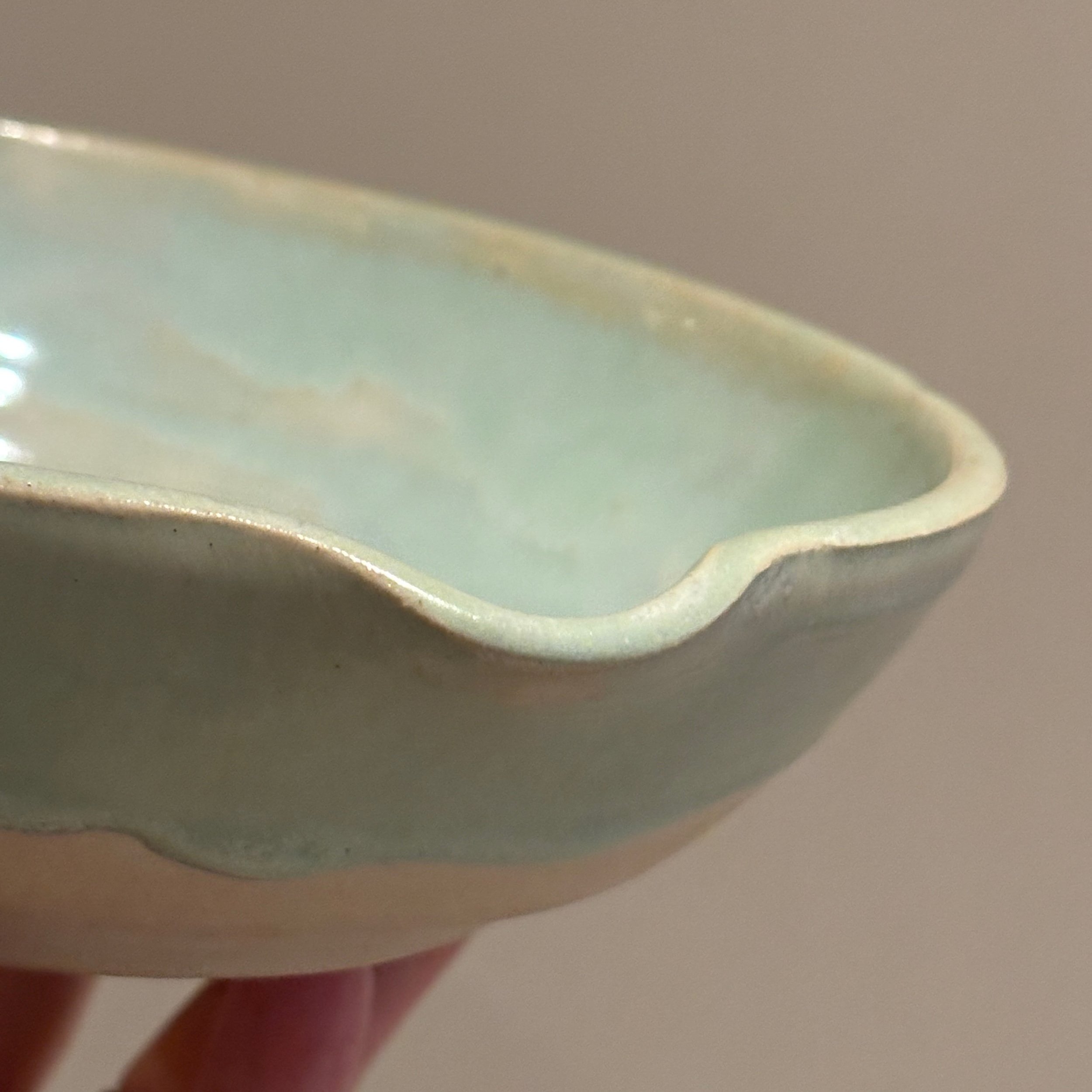Mint Green Pouring Bowl - Low and wider