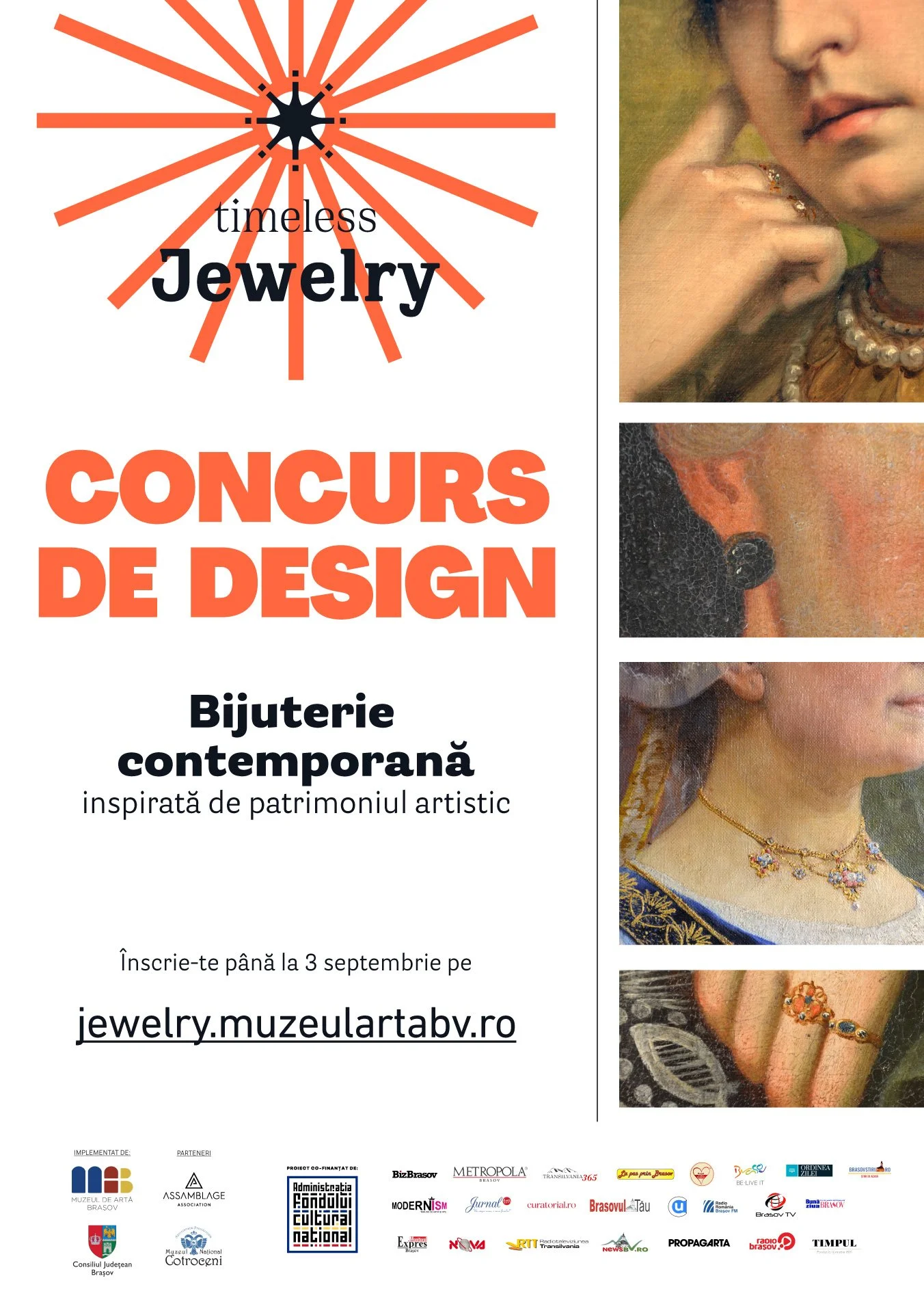 Timeless Jewelry. Design-ul de bijuterie contemporană întâlnește arta clasică într-un concurs de creație lansat de Muzeul de Artă Brașov