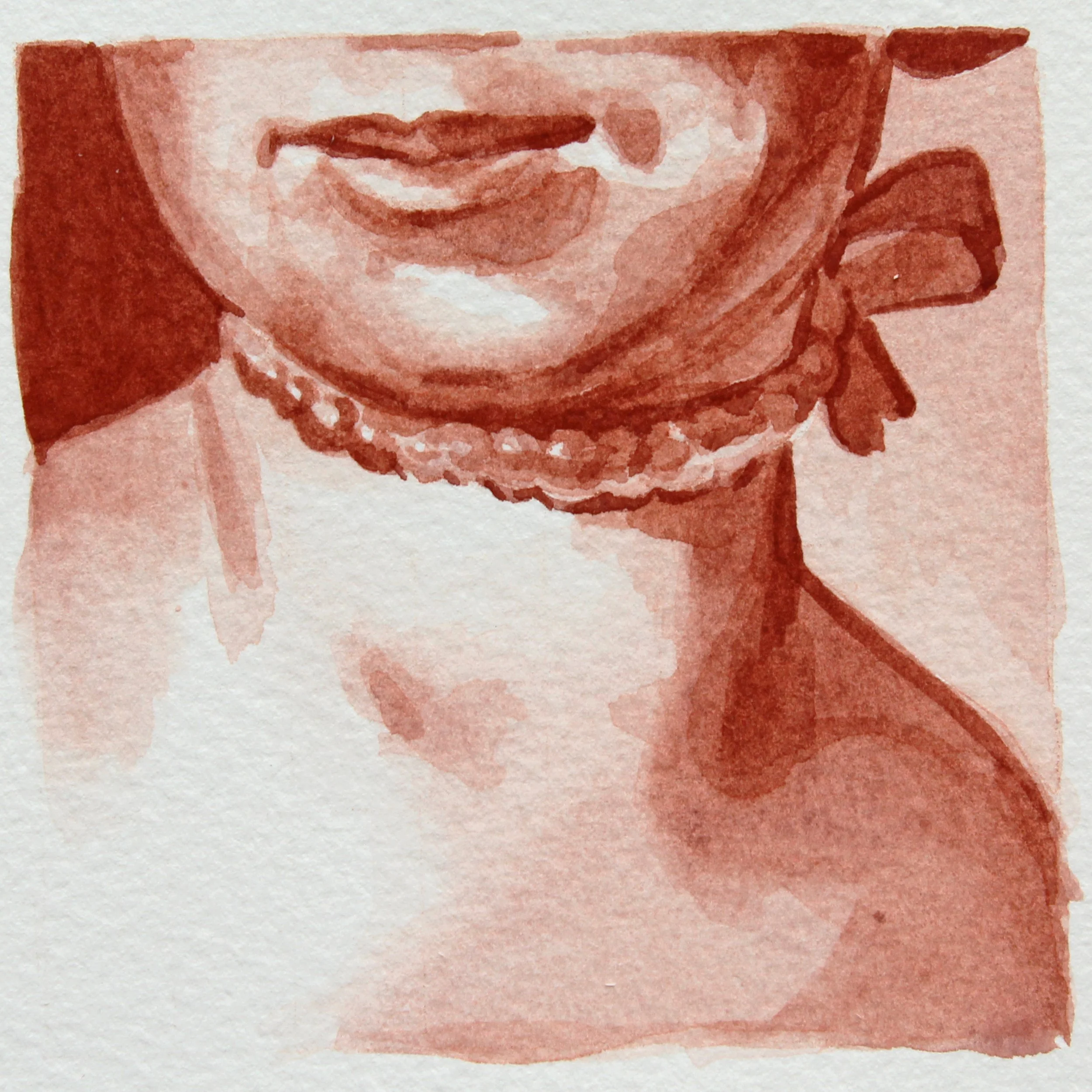 Pearl study I (2024) 
12 x 12 cm 
Watercolour on paper