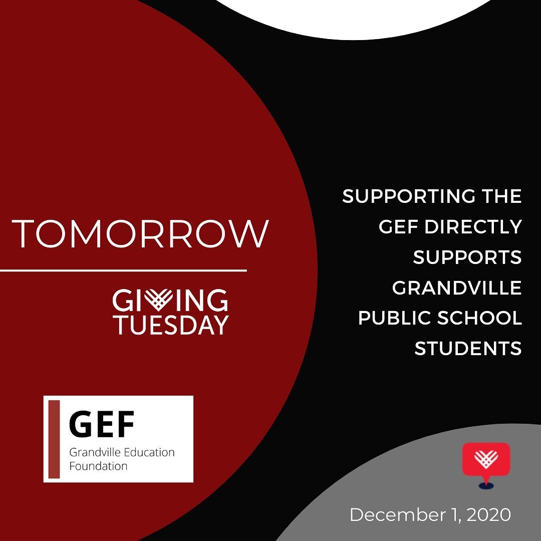 #UnleashGenerosity tomorrow on #GivingTuesday! A gift to the GEF directly supports Grandville Public School students helping to provide innovative educational experiences through grants. 

Make a gift at www.grandville education foundation.org