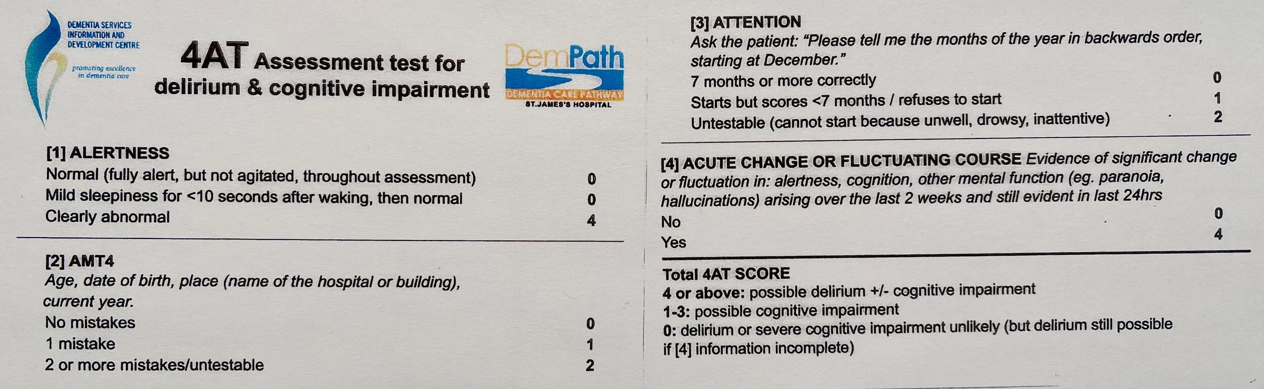 Delerium/Demential Level B — St. James' Hospital Emergency Department