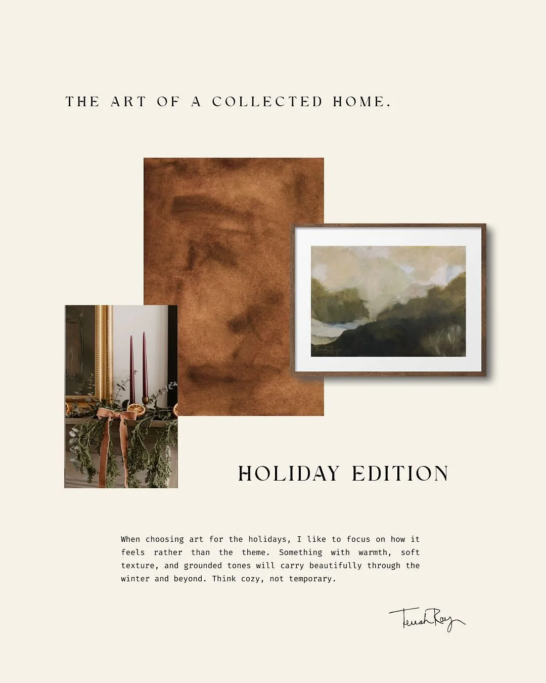 Here are a few thoughts on choosing art that feels seasonal, but still fits your home all year long. I love finding that balance between cozy and timeless, especially this time of year.

I put together a new blog post if you want to read more about i