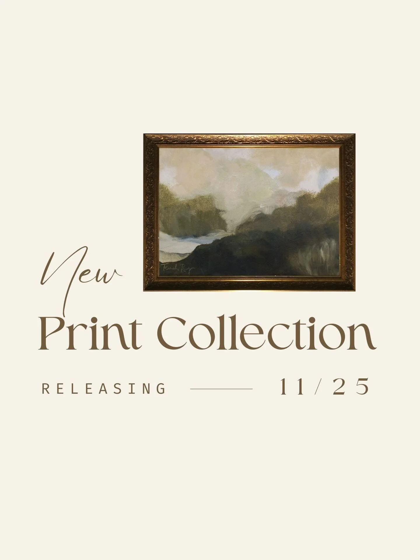 This Tuesday, a new collection of prints will be available!
These pieces feel soft and a little moody, with deep muted tones that pair so well with the season!  I created them as a small holiday release, but they&rsquo;re timeless enough to stay up y