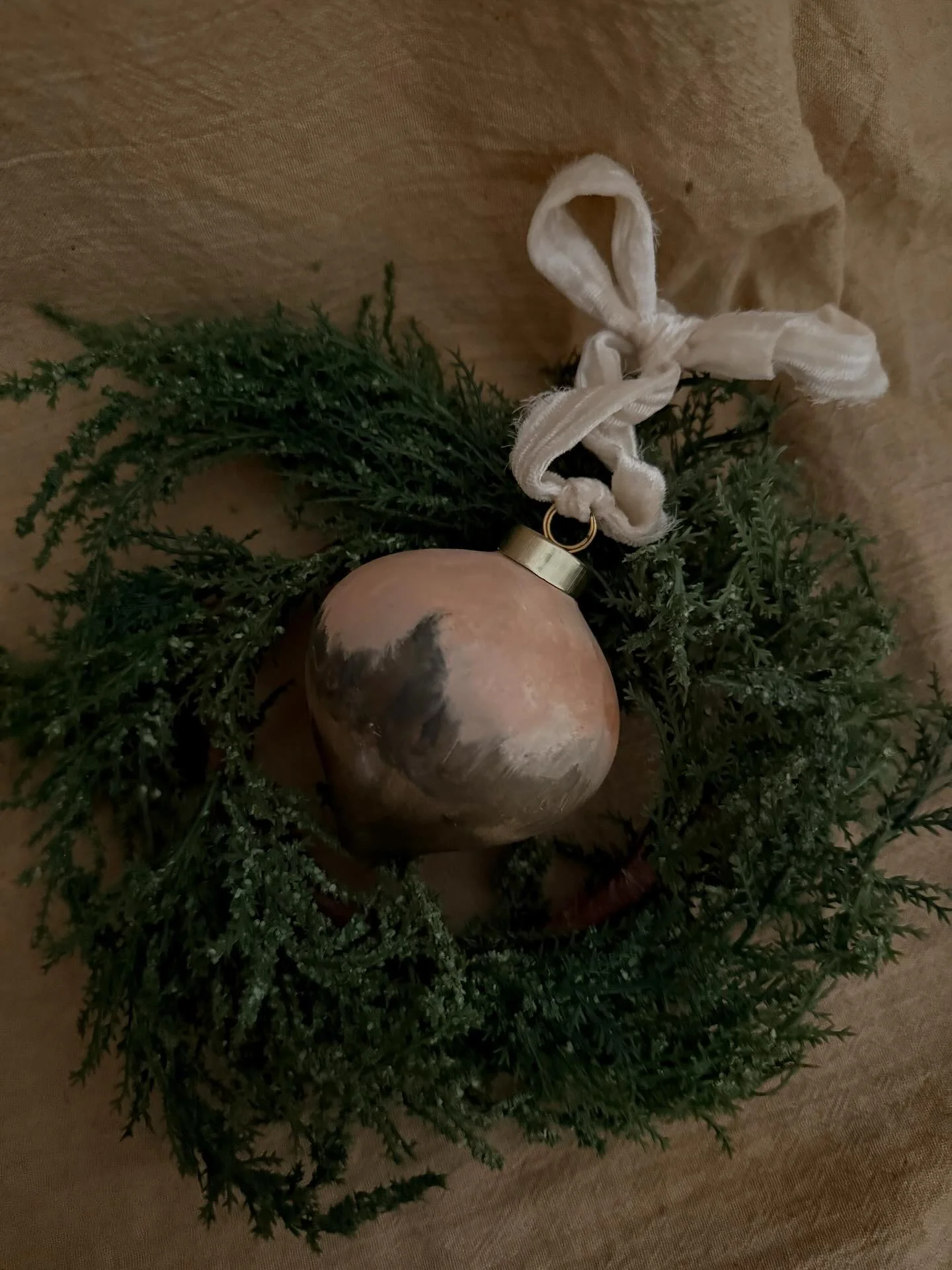 They&rsquo;re here, my favorite ornament collection I&rsquo;ve ever created! Soft, earthy, a little moody, and full of soft texture. Each one is hand painted with oil on a ceramic ornament and finished with a cream velvet ribbon.

A few are inspired 