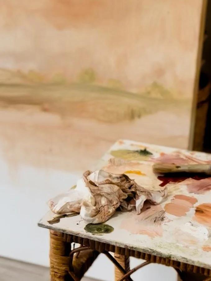 Painted a muted, reddish brown sky and I think it&rsquo;s one of my favorites yet! 

EMBER SKIES - oil on 30x40 inch canvas. 
Available now. 

#artforthehome #ArtInWarmTones #impressionistart #fillyourhomewithart #SoftEarthyWallArt