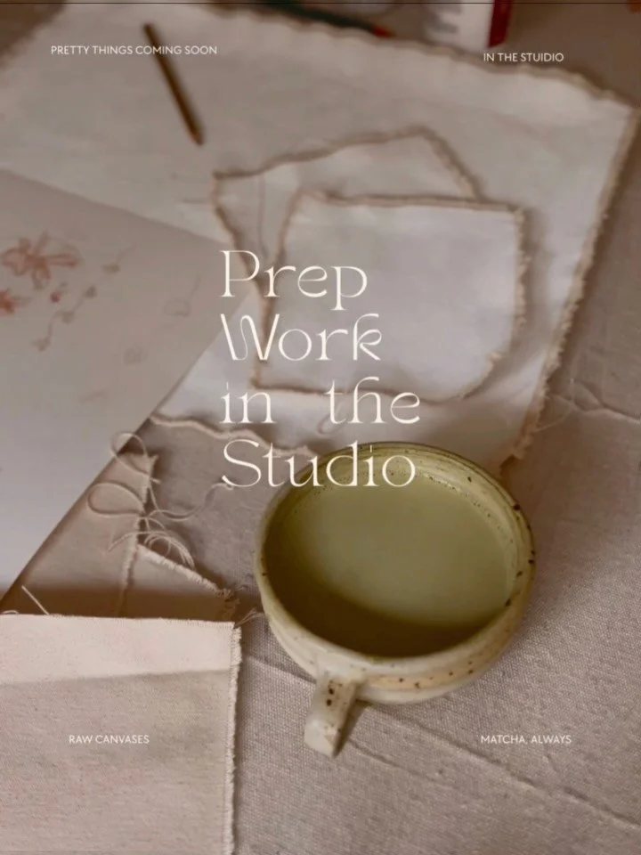 Last week was spent prepping the studio for all the new and beautiful things to come! The 2026 ornament collection is officially in progress, fall prints are just about finalized, and canvases have been primed for a new collection! Now we&rsquo;re st