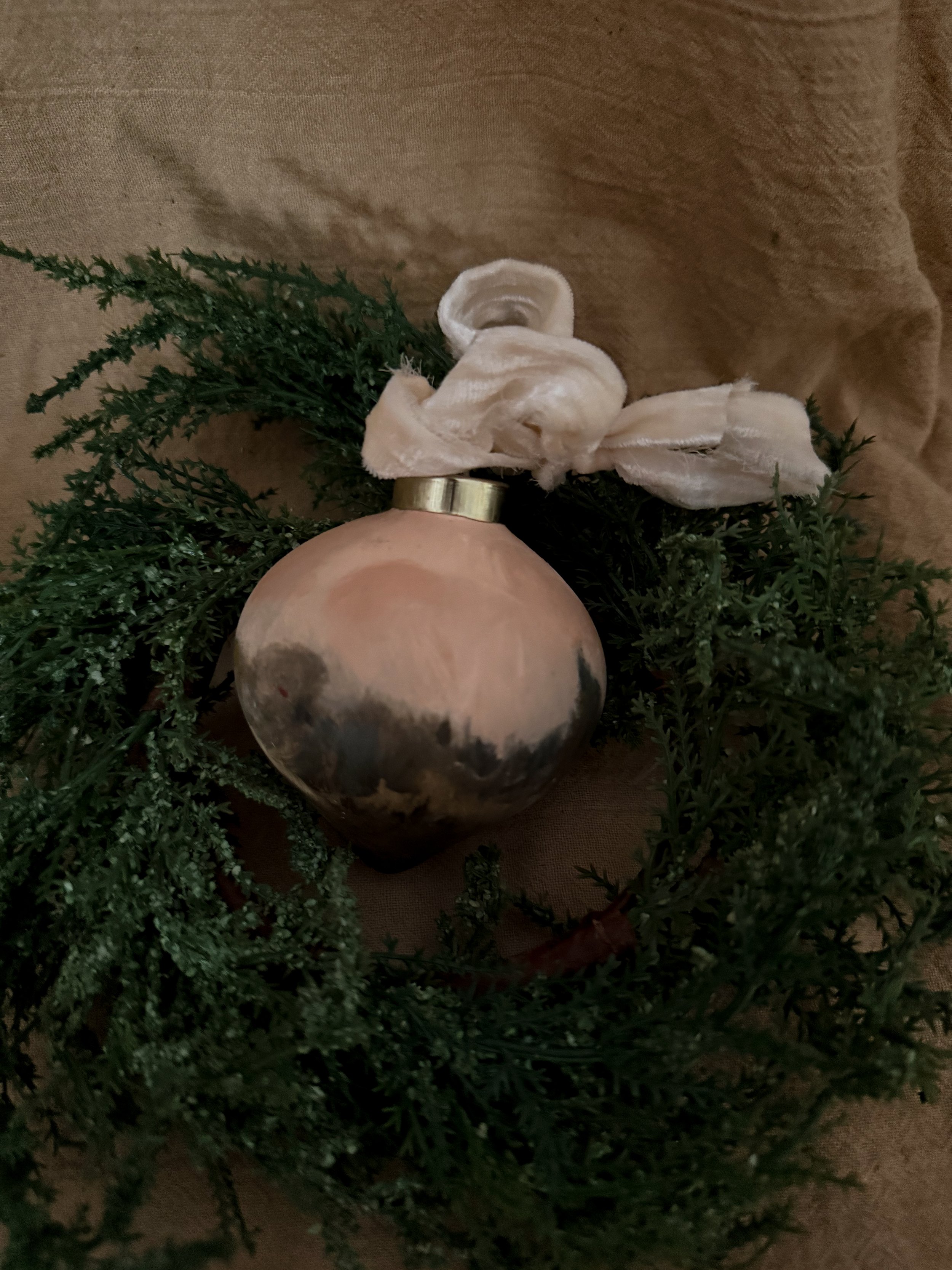 handpainted artisanal ceramic ornament earth tone neutral nature inspired christmas - terrah ray-2.jpg