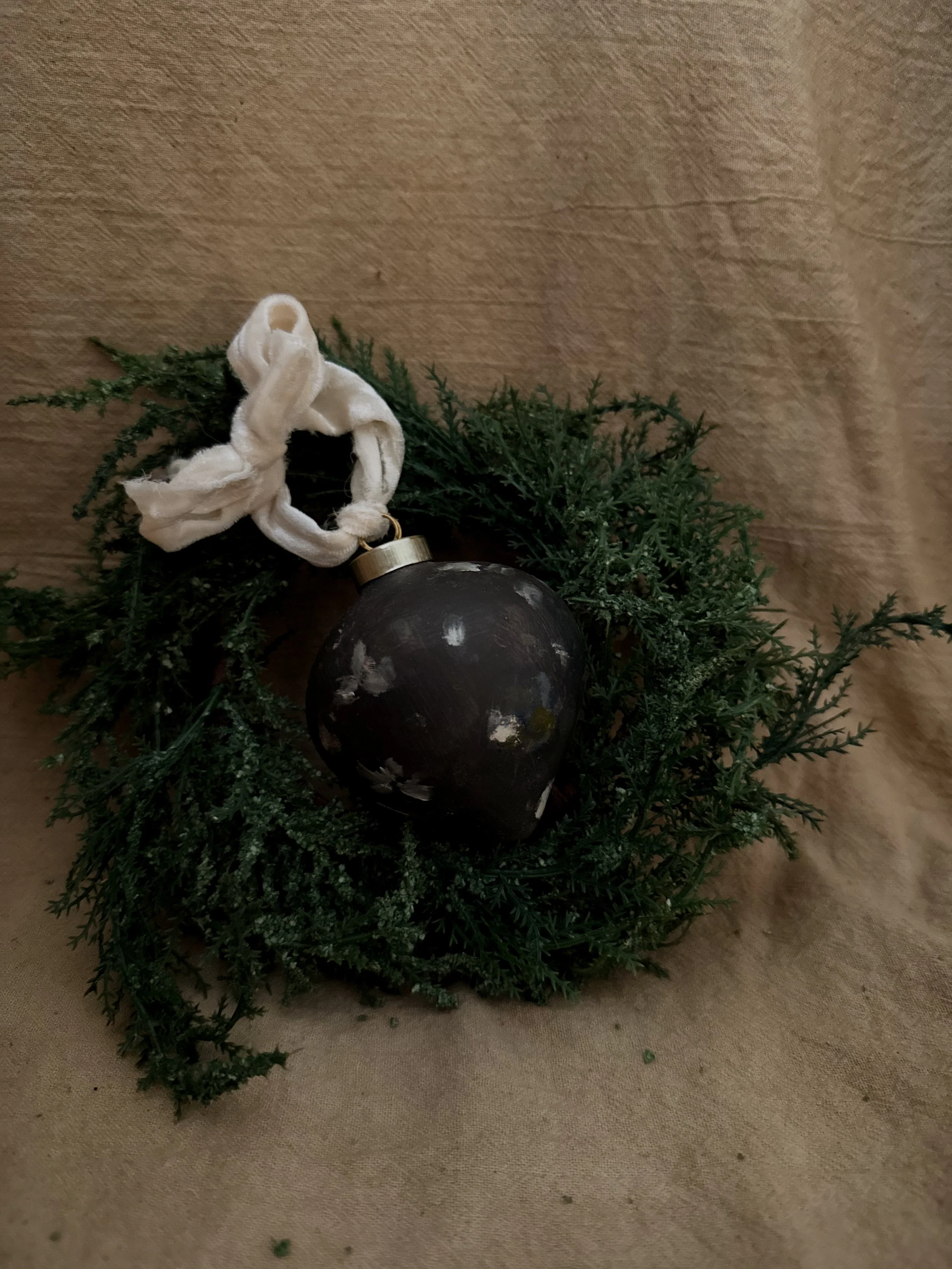 handpainted artisanal ceramic ornament earth tone neutral nature inspired christmas - terrah ray-11.jpg