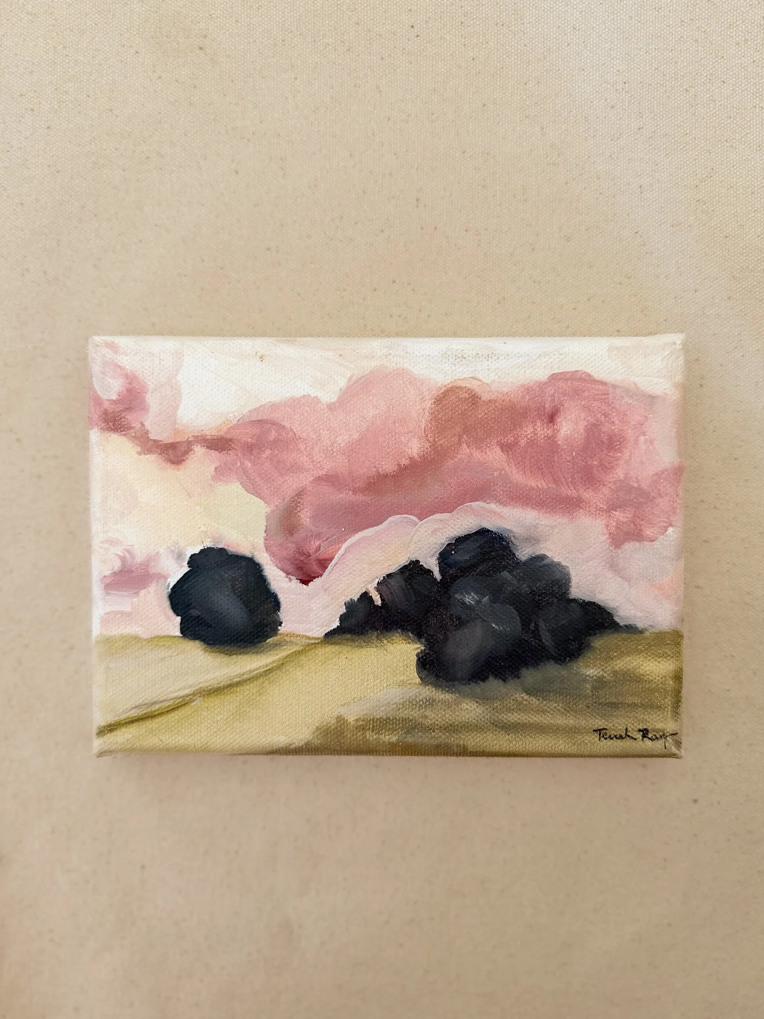 pink sky- summer landscape- original oil painting- artist Terrah Ray.jpg
