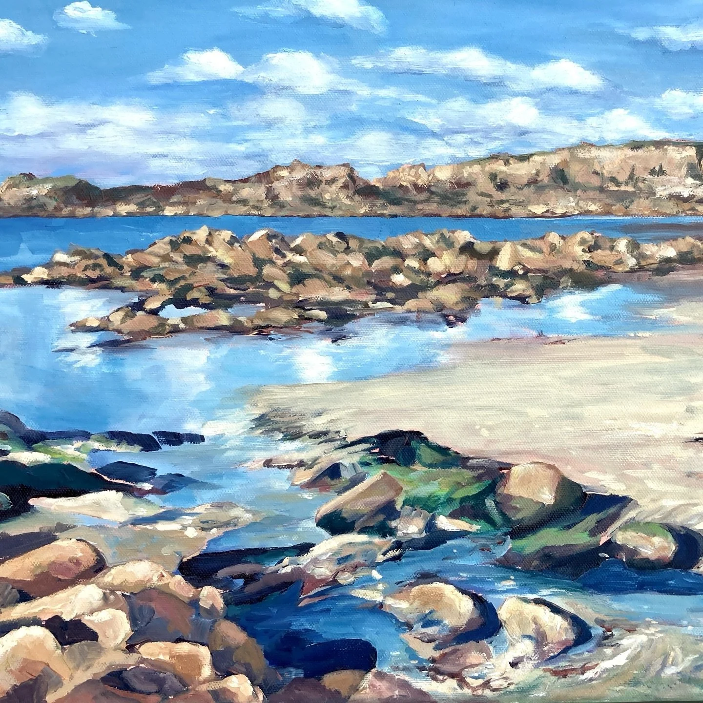 Some of my art can be found at the wonderful @makeandmade_gsy in the arcade in Guernsey.
They do a great job showcasing local creatives and I&rsquo;m so grateful they stock my prints and cards as well as my paintings

A great place to find original C