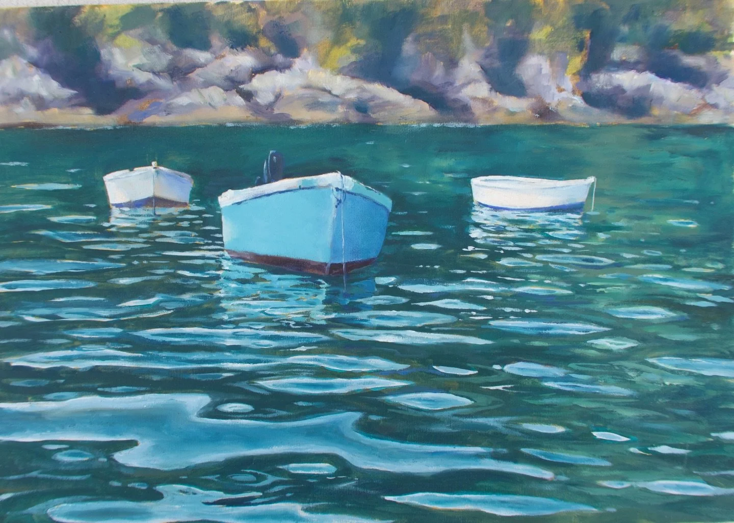 Top 10 (oil) paintings sold in 2025 part 2 (part 1 was yesterday)
It makes me so happy these have all gone to lovely new homes!

1. Bec du Nez boats
2. Belvoir rocks
3. Marble Bay
4. Pines
5. You took my breath away 

Thank you also for the likes and