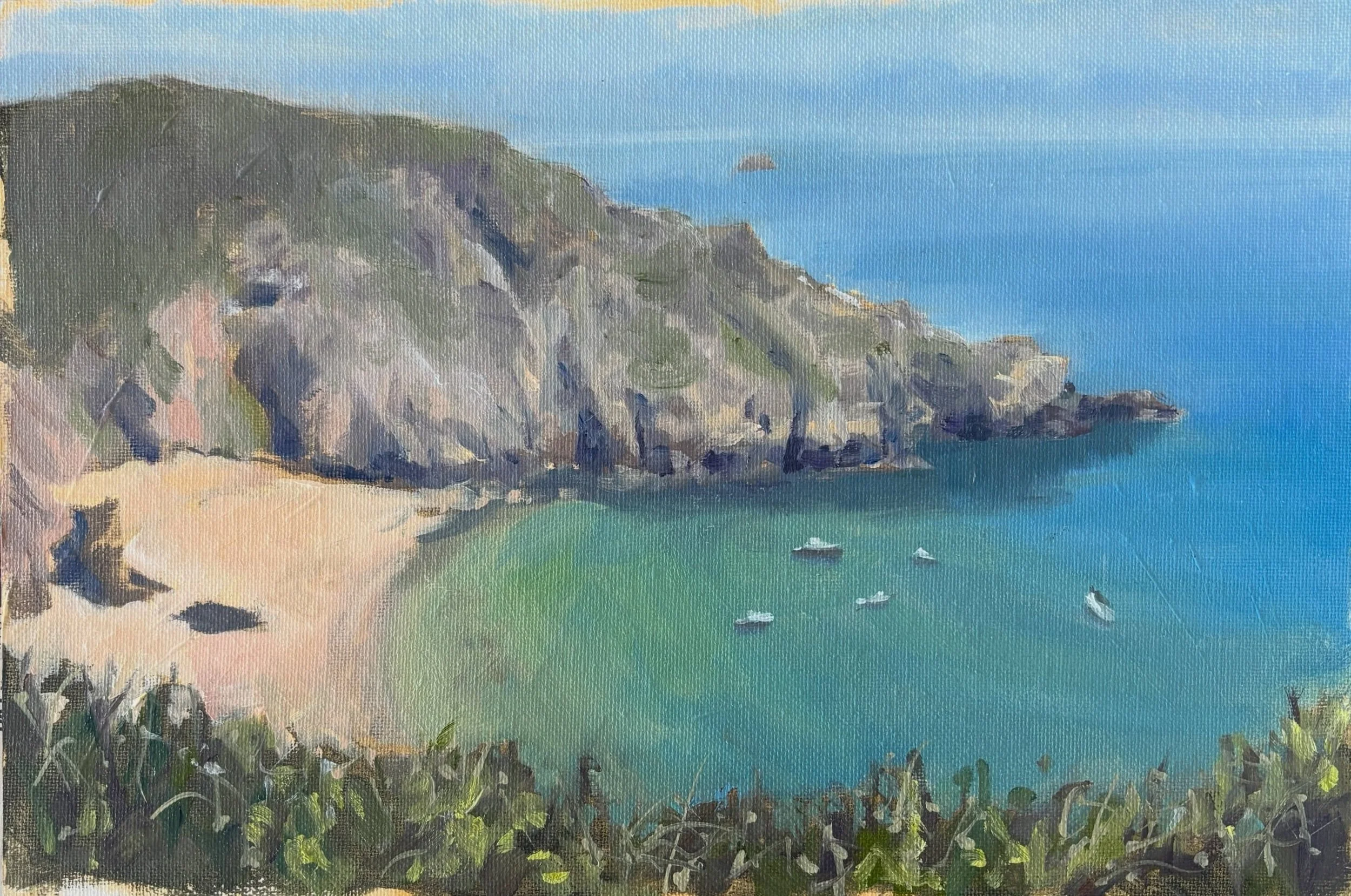 Last week I had the privilege of hosting @mariaroseartist when she was over in Guernsey to run a two day workshop for @sarnia_arts_and_crafts_club 

A fun few days of painting some beautiful Guernsey spots &lsquo;en plein air&rsquo;. Learnt such a lo