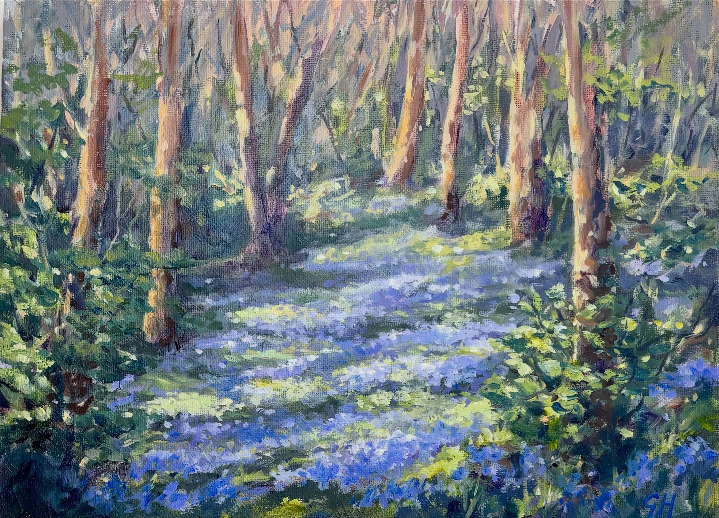 You might think I&rsquo;m a little late to the bluebell party but I&rsquo;m reliably informed by my friend @vivschreibke that the bluebells are just about still out in Scotland!
Also, after my lovely plein air date in the bluebell wood with @wendygri