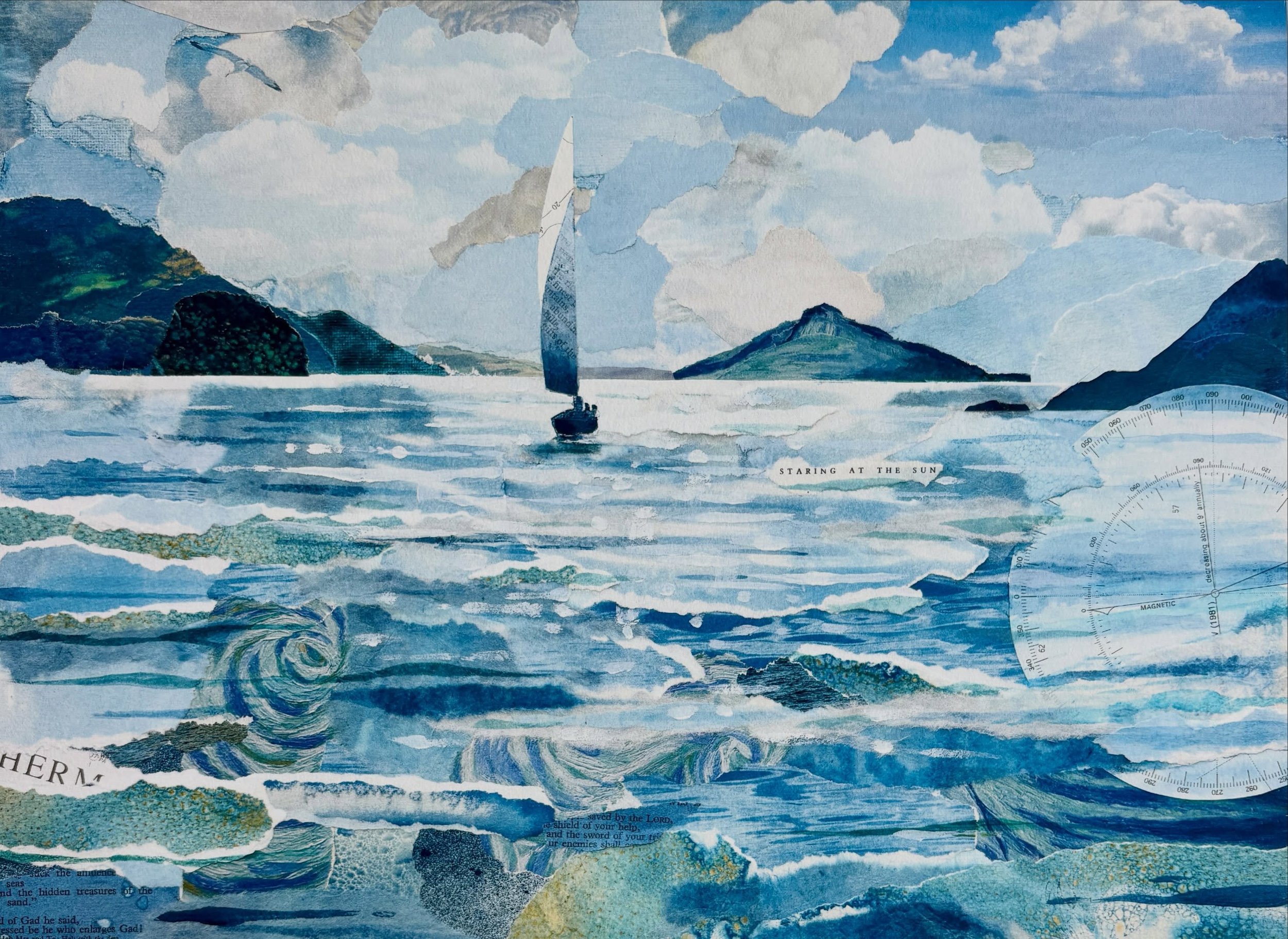 You asked, I delivered (eventually!)
Prints are now available of my &lsquo;Sailing Away&rsquo; collage on my website. (Link in bio)

Some of you may recognise this image as it was based on my &lsquo;Jethou Sparkle&rsquo; painting. (jethou on the left