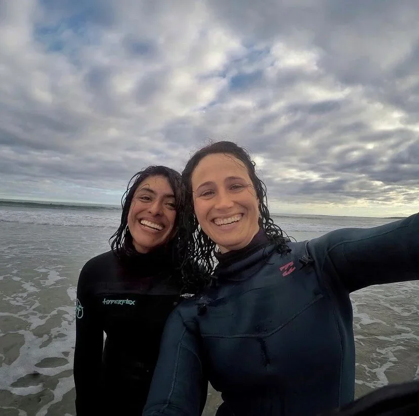 Maine's Surf Gals - Juliette Sutherland and Pam Chevez