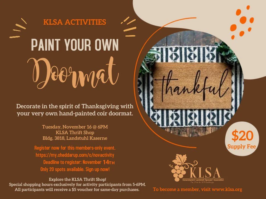Paint Your Own Doormat - KLSA Activities