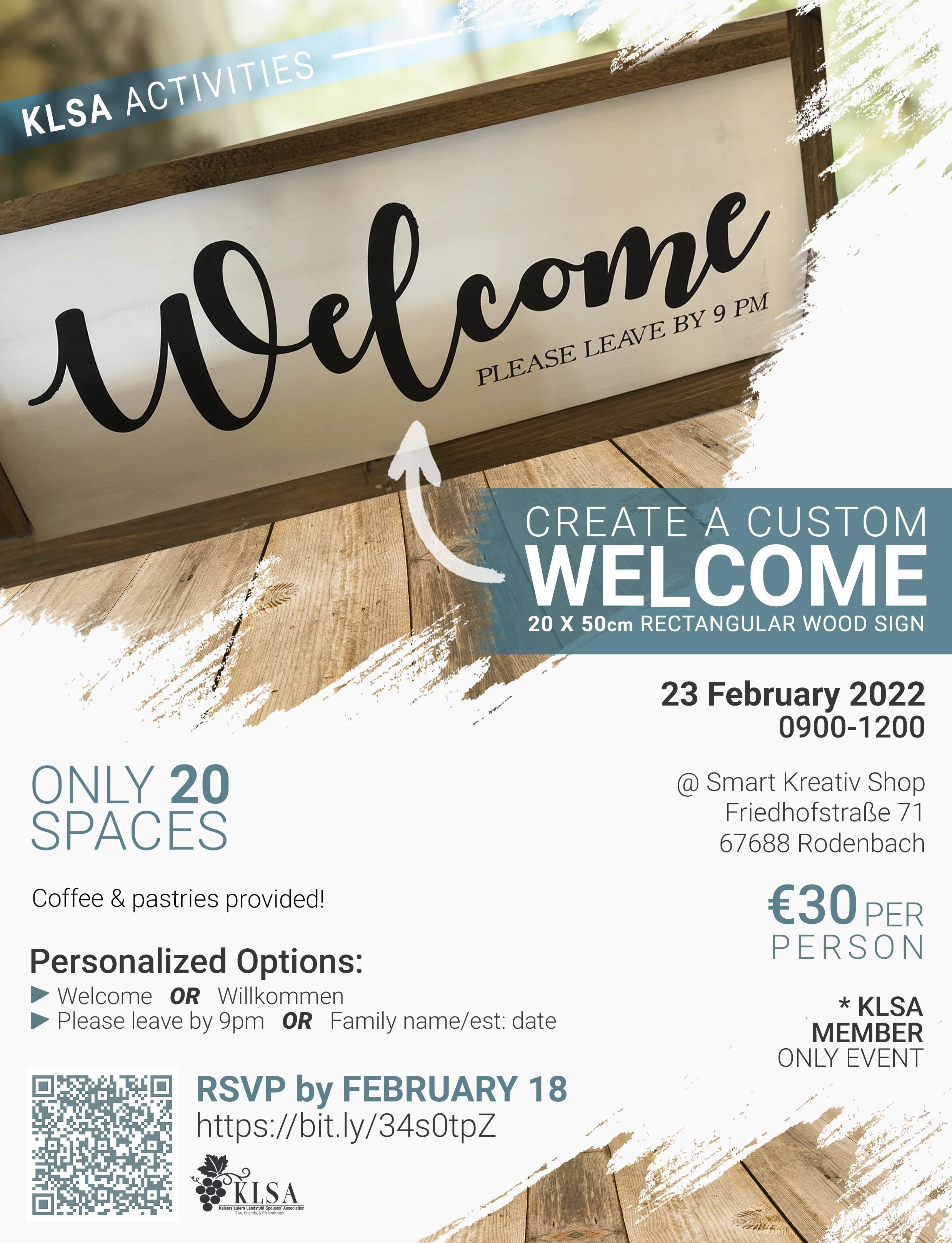 ACTIVITIES: Welcome Wood Sign