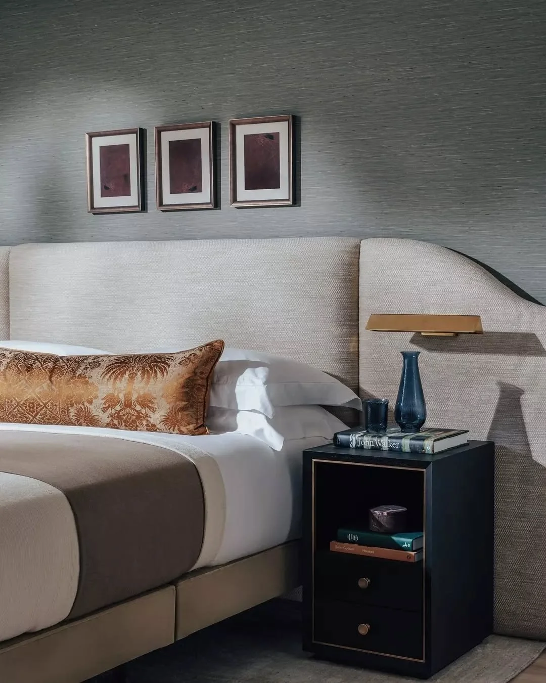 "The apartment lends itself to a perfect pied-&agrave;-terre. I&rsquo;ve chosen a masculine, boutique&ndash;hotel&ndash;suite style, using great fabrics and furniture pieces, styled in a understated way.&rdquo; - Ed Bishop, Interior Designer. 


