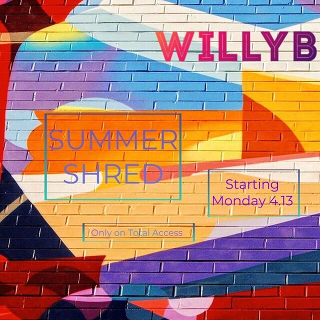 There's no time like RIGHT NOW!
.
.
But... Since we're nice, we will give you until Monday!
.
.
Introducing @willybcrossfit Total Access Summer Shred!
.
.
It's that extra burn you've been searching for.
.
.
#willbfit