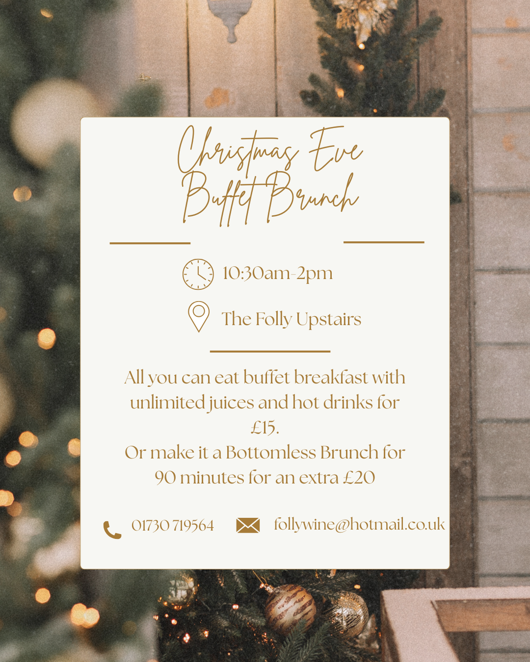 Christmas Eve Buffet Brunch