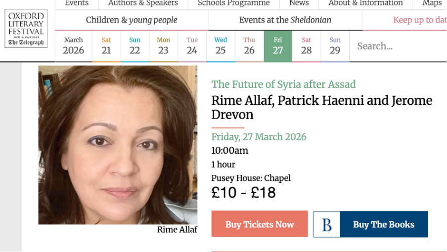 Oxford Literary Festival - The Future of Syria After Assad 